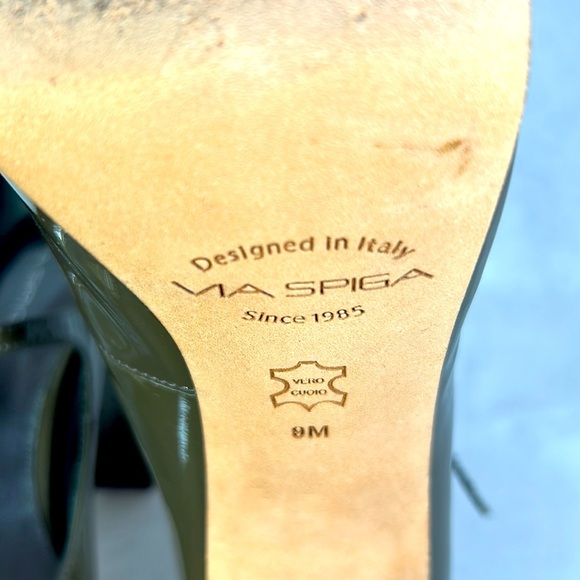 Via Spiga Olive Platform Cage Mary Jane Heels - Picture 6 of 6